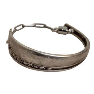 Vintage Rogers Spoon Bracelet Paper Clip Chain & Magnetic Clasp